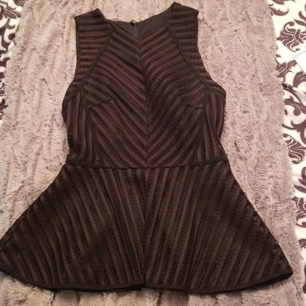 Black peplum blouse